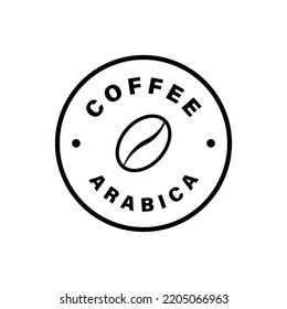 Etiqueta de calzado para arabica. Ilustración del vector