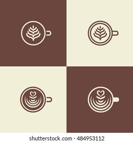 Coffee art in brown and beige