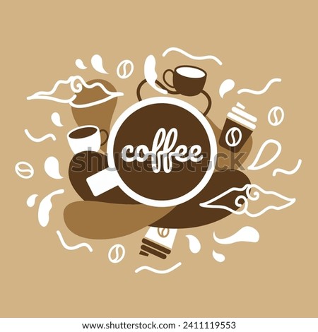 Coffee Art Illustration Vector - Simple Art