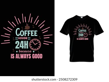 Coffee  attractive Typography awesome T-shirt design