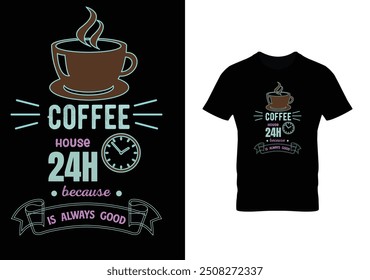 Coffee  attractive Typography awesome T-shirt design