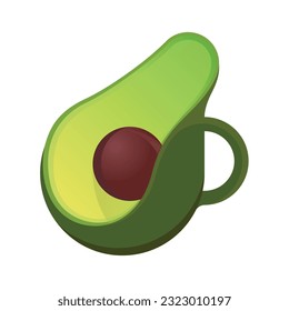 Coffee avocado, The logo design for a cafe that provides coffee with avocado flavor, is unique and very easy to understand. Various flavors but the premium one is the avocado flavor.