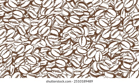 coffee background. Coffee beans frame background. Coffee beans wallpaper. Coffee Beans Illustration for packaging.