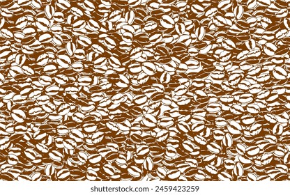 coffee background. Coffee beans in frames, border. Coffee beans background. Coffee Beans Illustration for packaging.