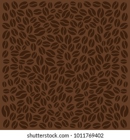 Coffee background with beans. Mocha mousse color bg. Trendy colour 2025 year. Vector illustration