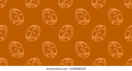 coffee background. Coffee beans pattern background. Coffee beans wallpaper. Coffee Beans Illustration for packaging.