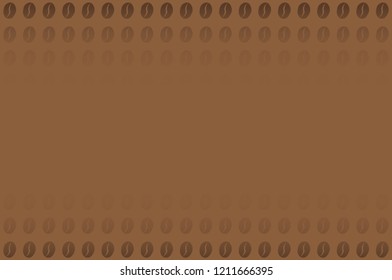 coffee background with coffee beans. Vector illustration of coffee background with copyspace.