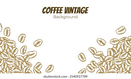 coffee background. Coffee beans background. Coffee beans wallpaper. Coffee Beans Illustration for packaging.