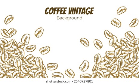 coffee background. Coffee beans background. Coffee beans wallpaper. Coffee Beans Illustration for packaging.