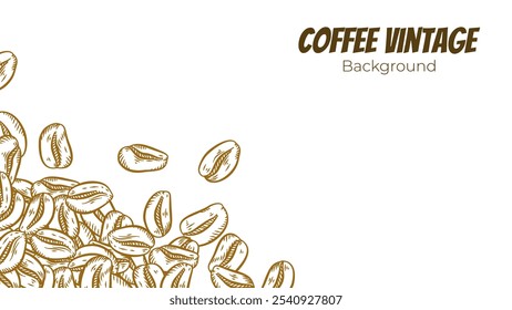 coffee background. Coffee beans background. Coffee beans wallpaper. Coffee Beans Illustration for packaging.