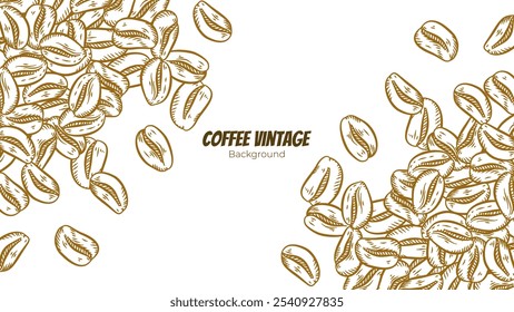 coffee background. Coffee beans background. Coffee beans wallpaper. Coffee Beans Illustration for packaging.