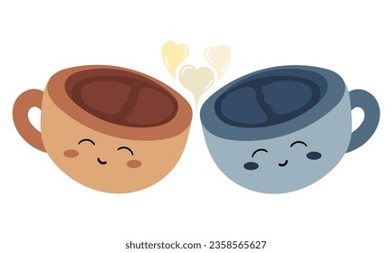 coffee background with beautiful bright colorful heart shaped smoke