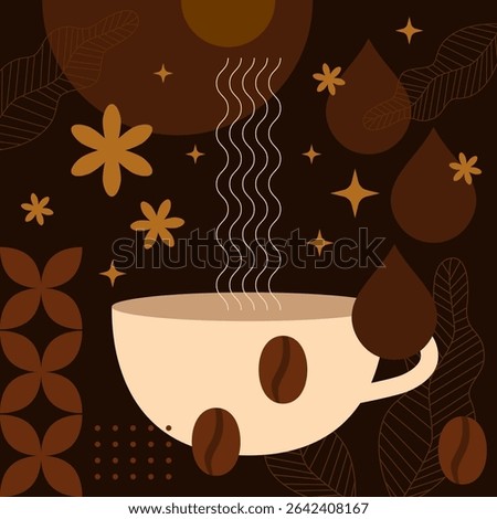 Coffee background. Cappuccino, americano, espresso, mocha, latte. Various coffee drinks