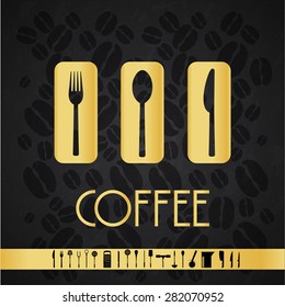 Coffee Background with Icon set collection