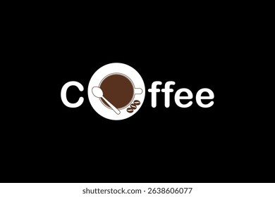 Coffee background, Coffee Logo Design, for cafe cover, magazine, menu book and other uses