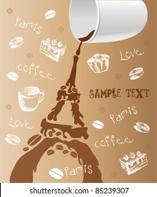 coffee background, Paris.