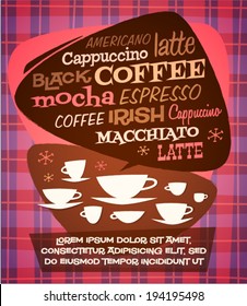 Coffee background \ poster \ card. Vector image