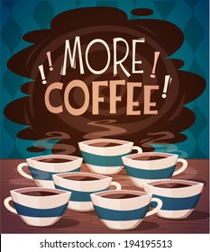 Coffee background \ poster \ card. Vector image