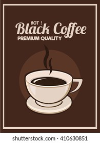 Coffee background poster card. Vector image. Isolated.