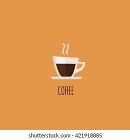 Coffee background poster. Vector image. isolated