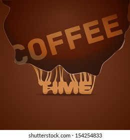 Coffee background, trendy style 