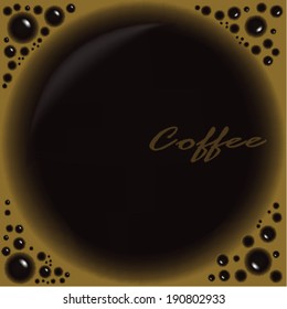 Coffee background vector.
