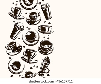 Coffee background. Vector