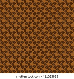 Coffee background - vector coffee beans seamless pattern