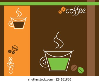 coffee background vector illustration