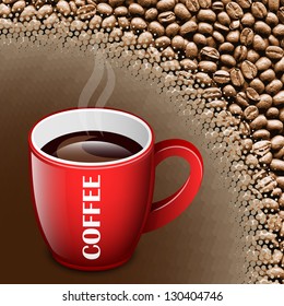 Coffee background vector illustration