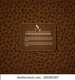 Coffee background, vector illustration
