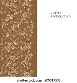 Coffee background, vector illustration