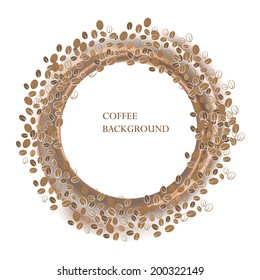 Coffee background, vector illustration
