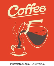 Coffee background. Vector illustration.