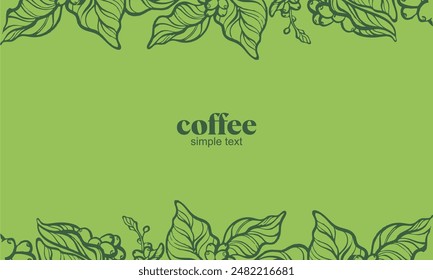 Coffee background vector illustration, Image of coffee plant.