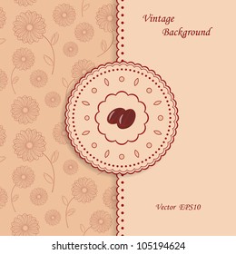 Coffee background in vintage style. Vector eps10 illustration