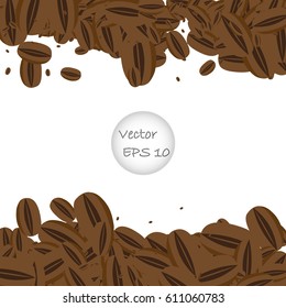coffee background, for your design, coffee beans, take away, vector ilustration