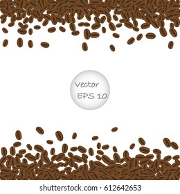 coffee background, for your design, coffee beans, take away, vector ilustration