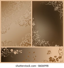 Coffee background's set for design. Vector illustration