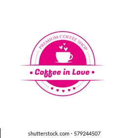 Coffee badge logo isolated  white background.