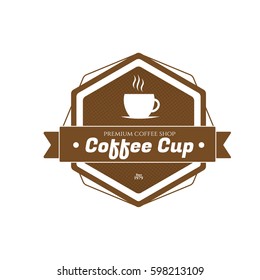 coffee badge logo isolated white background
