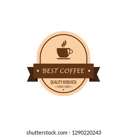 Coffee badge logo vector illustrator.