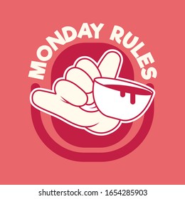 Coffee badge vector illustration. Coffee, motivation, inspiration design concept