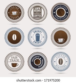 Coffee badges. EPS10.