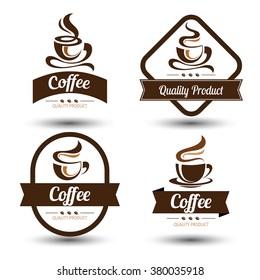 coffee badges and label design icon set , vector illustration