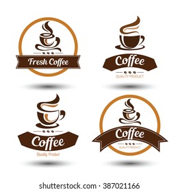 coffee badges and label design icon set , vector illustration