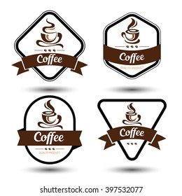 coffee badges and label design icon set , vector illustration