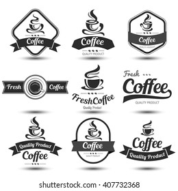 coffee badges and label design icon set , vector illustration