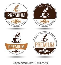coffee badges and label icon set , vector illustration