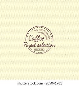 Coffee badges logos and labels for any use, on a white background.